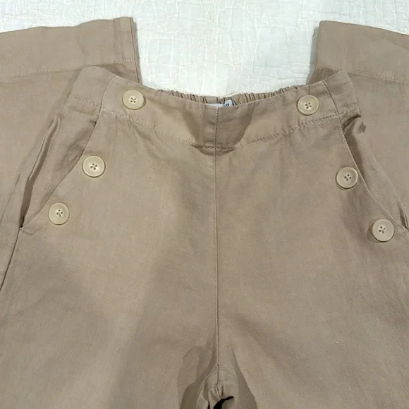 NWOT Zara beige wide pants - Picture 3 of 4
